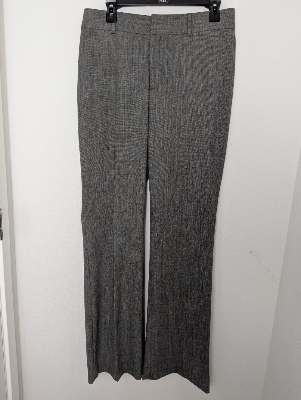 Banana Republic Wool Stretch Dress Pants Womens Gray Striped Sz 10 Long  EUC